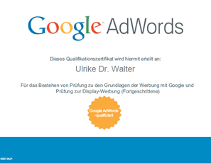 Zertifikat AdWords