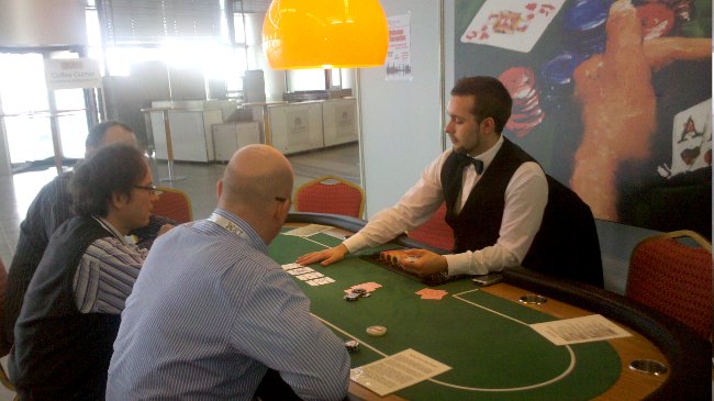 Pokertisch in der Ausstellung