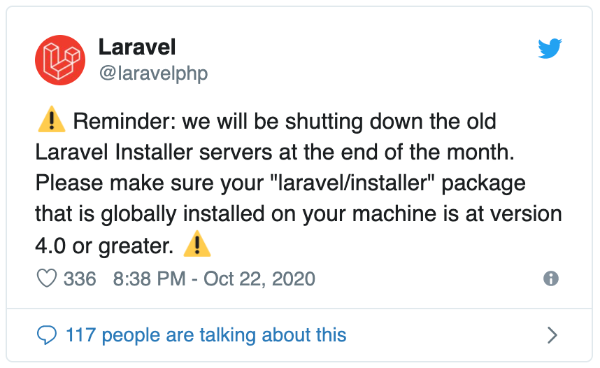 Laravel: Updates für Installer und Composer