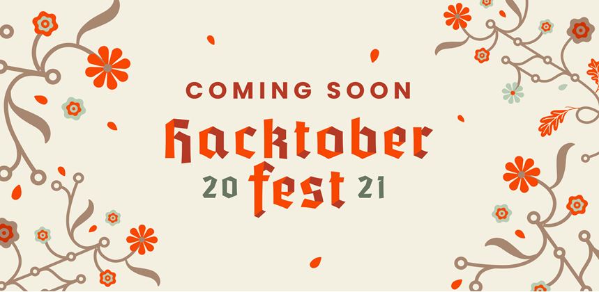 Banner mit Schriftzug Hacktoberfest 2021